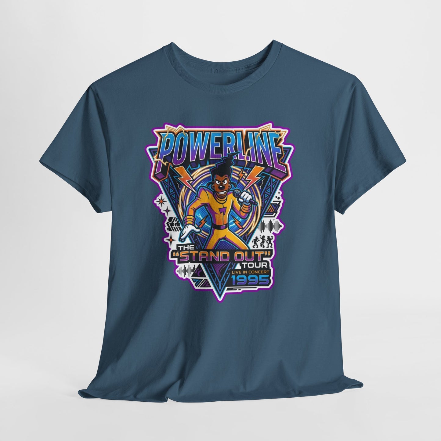 Powerline '95 Tour Graphic Tee — Retro 90s Music Band Shirt