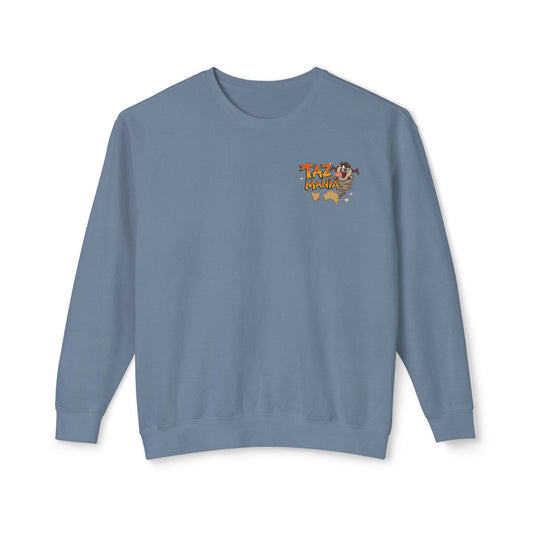 Taz Mania Crewneck Sweatshirt – Retro Cartoon Graphic Pullover