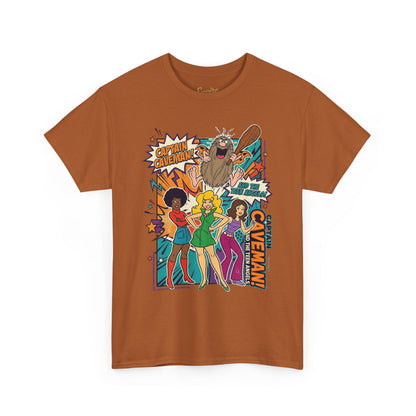 Caveman Comic Tee — Retro Pop-Art Caveman Graphic T-Shirt