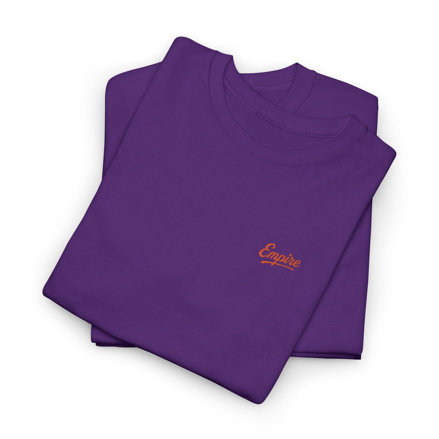 Signature Embroidered Empire Orange Chest Logo T-Shirt