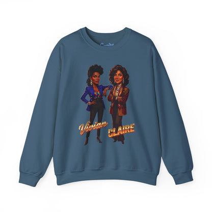 Vintage ‘Vivian & Claire’ 80s Style Cartoon Sisters Graphic Crewneck Sweatshirt