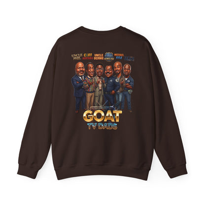 Crewneck Sweatshirt — 'GOAT' Icon Caricature Tribute Backprint