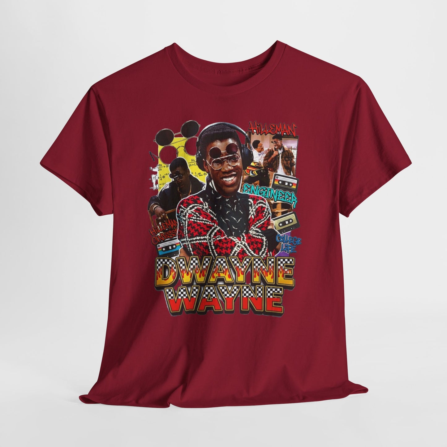 Retro A Different World Collage Graphic Tee — Dwayne Wayne Tribute Design