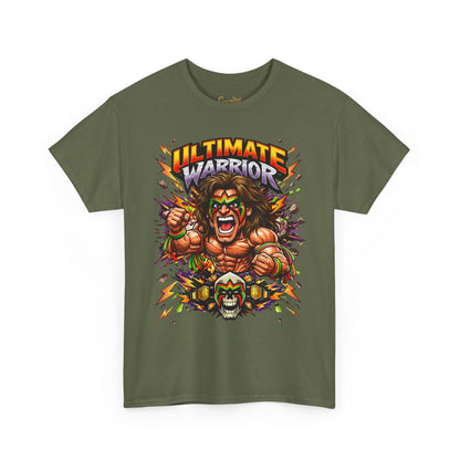 Ultimate Warrior Graphic Tee — Retro Wrestling Mascot T-Shirt