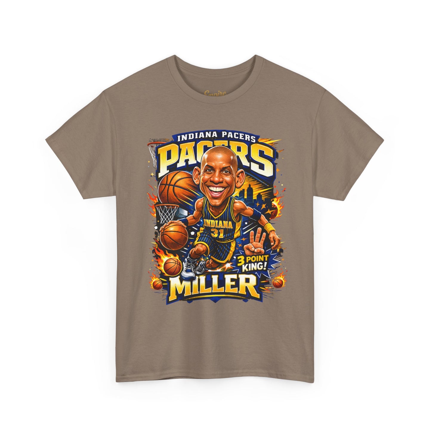 Pacers Miller 3-Point King Basketball T-Shirt