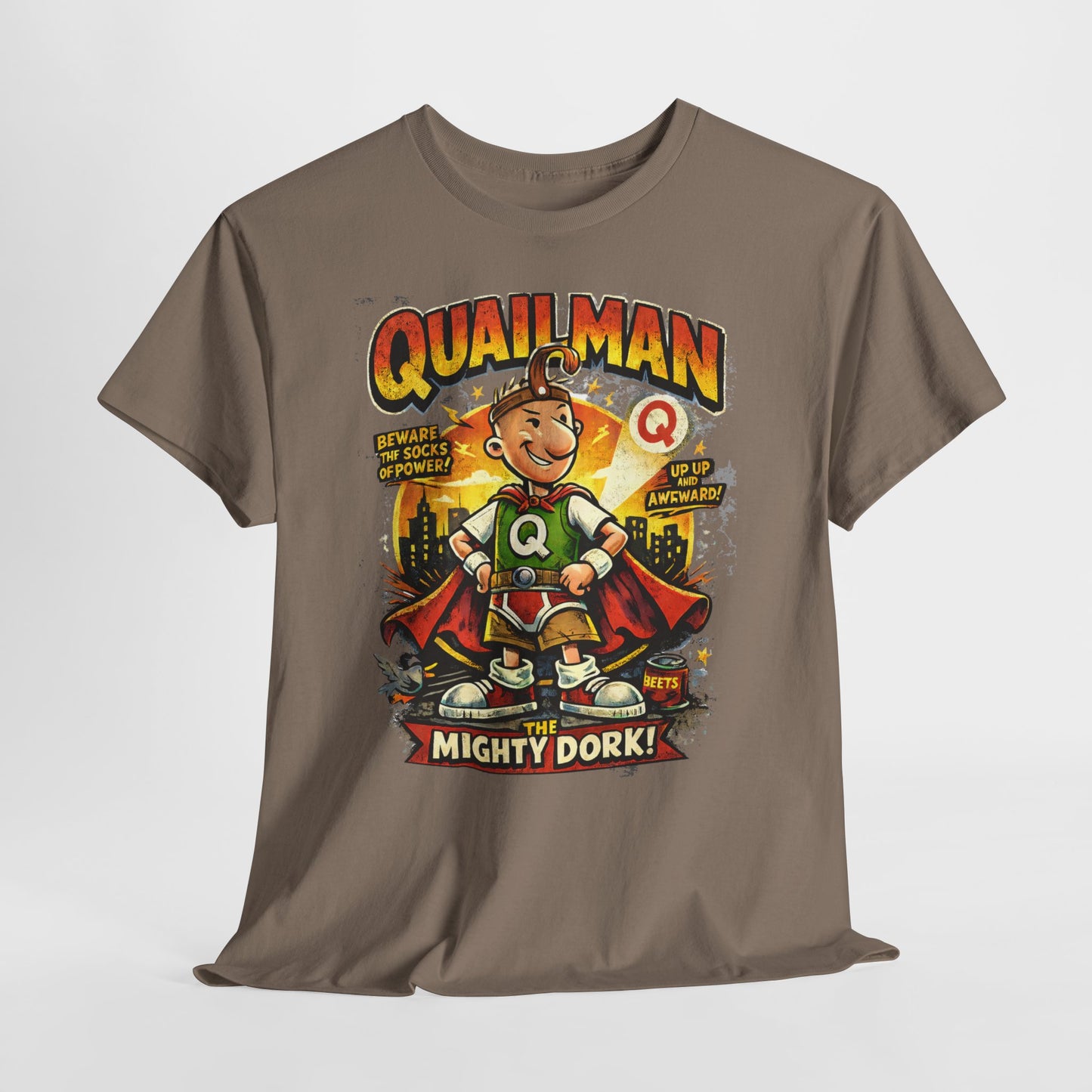 Quailman Mighty Dork T-Shirt — Retro Cartoon Graphic Tee