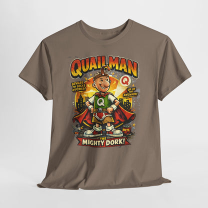 Quailman Mighty Dork T-Shirt — Retro Cartoon Graphic Tee