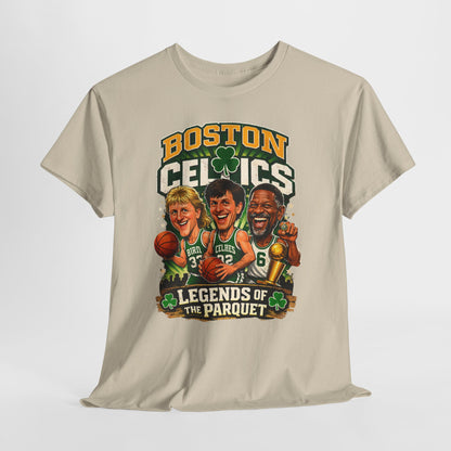 Boston Celtics "Legends of the Parquet" Tee - Retro Basketball Fan Shirt