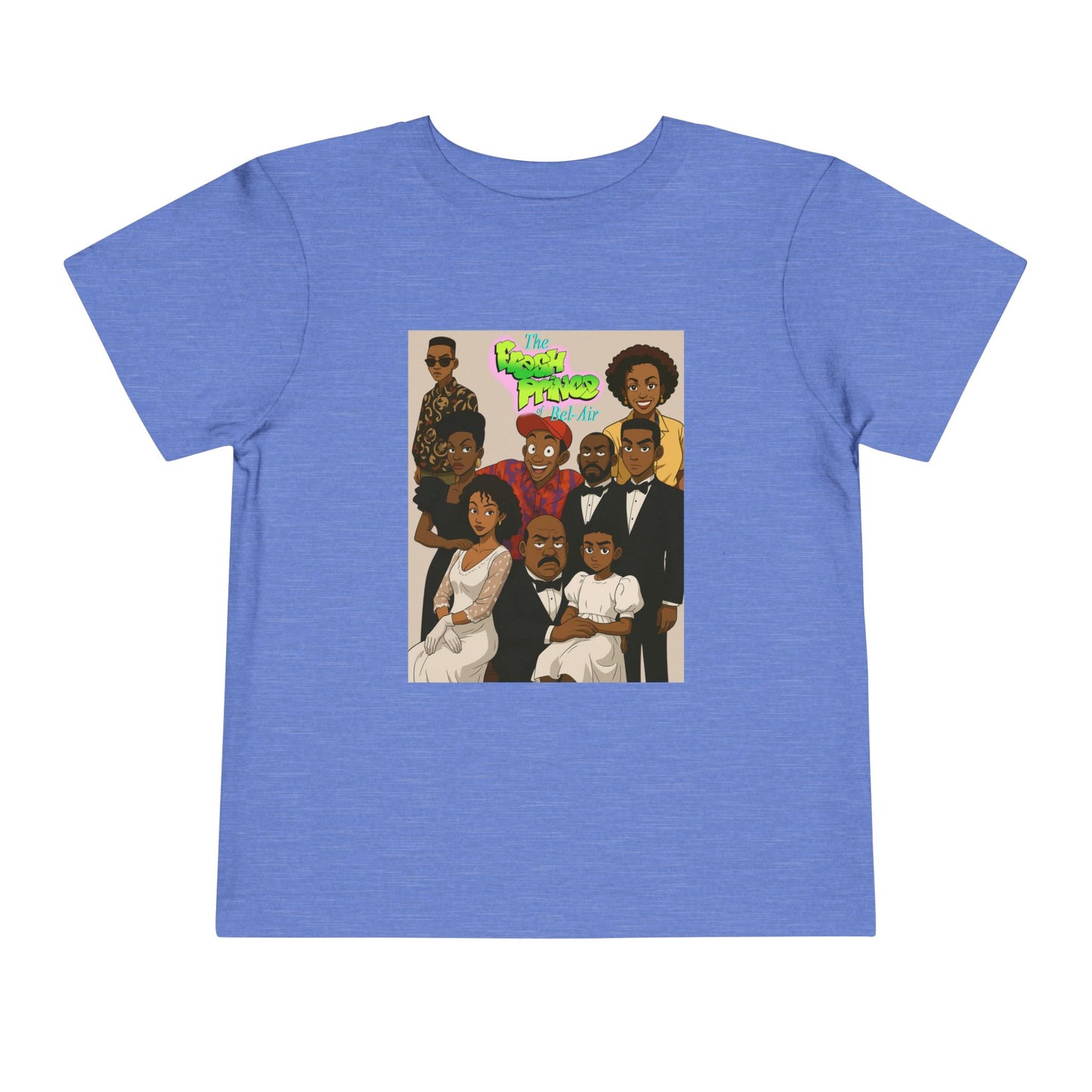Cool Fresh Prince Cartoon Family Toddler Tee, Fun Kids T-Shirt, Unique Gift for Birthdays, Family Reunion, Playdate Outfit, Everyday Wear