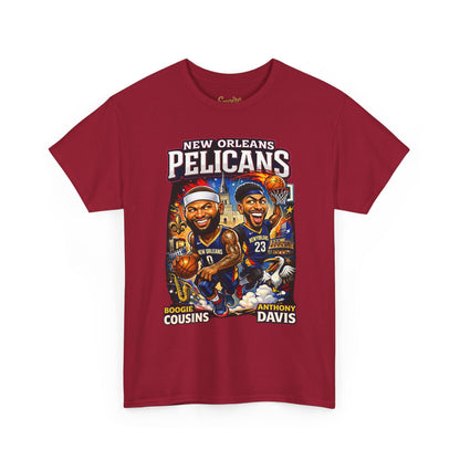 New Orleans Pelicans Basketball T‑Shirt — Boogie Cousins & Anthony Davis Graphic Tee