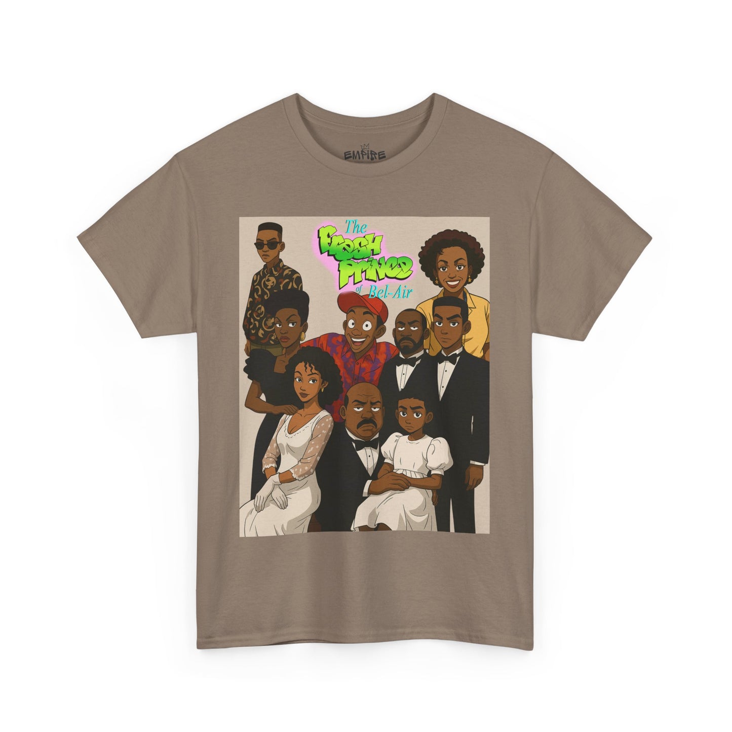 The Fresh Prince Unisex Heavy Cotton Tee - Nostalgic Cartoon Graphic Shirt