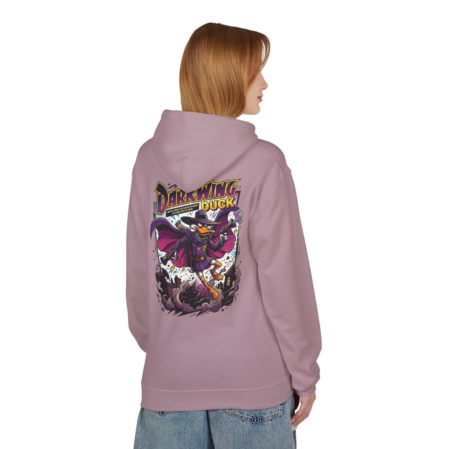 Retro Darkwing Duck Graphic Hoodie | 90s Cartoon Nostalgia