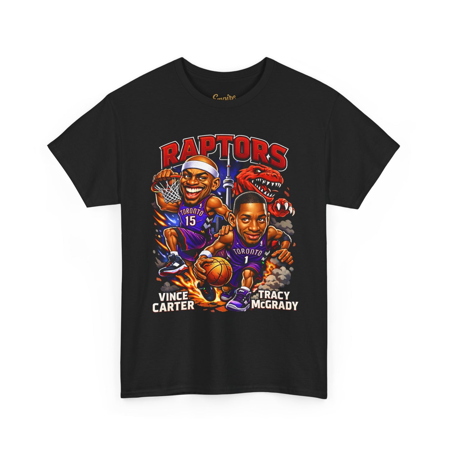 Raptors Basketball Tee — Vintage Cartoon Players Graphic Shirt