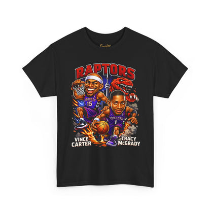 Raptors Basketball Tee — Vintage Cartoon Players Graphic Shirt