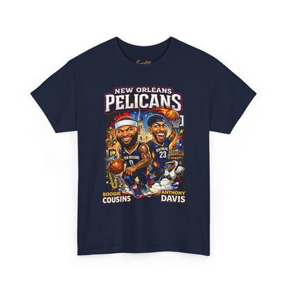 New Orleans Pelicans Basketball T‑Shirt — Boogie Cousins & Anthony Davis Graphic Tee