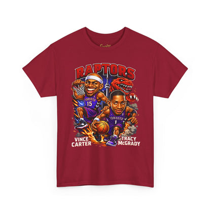 Raptors Basketball Tee — Vintage Cartoon Players Graphic Shirt