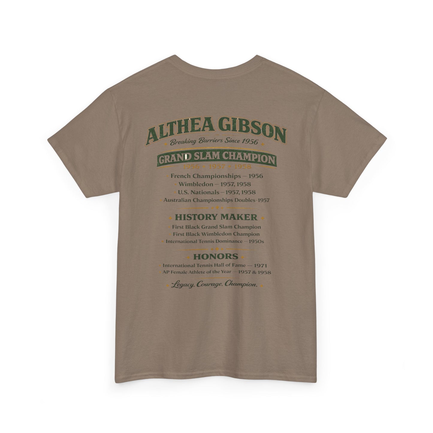 Althea Gibson 'Breaking Barriers' Tennis T-Shirt — Vintage Grand Slam Champion Tribute