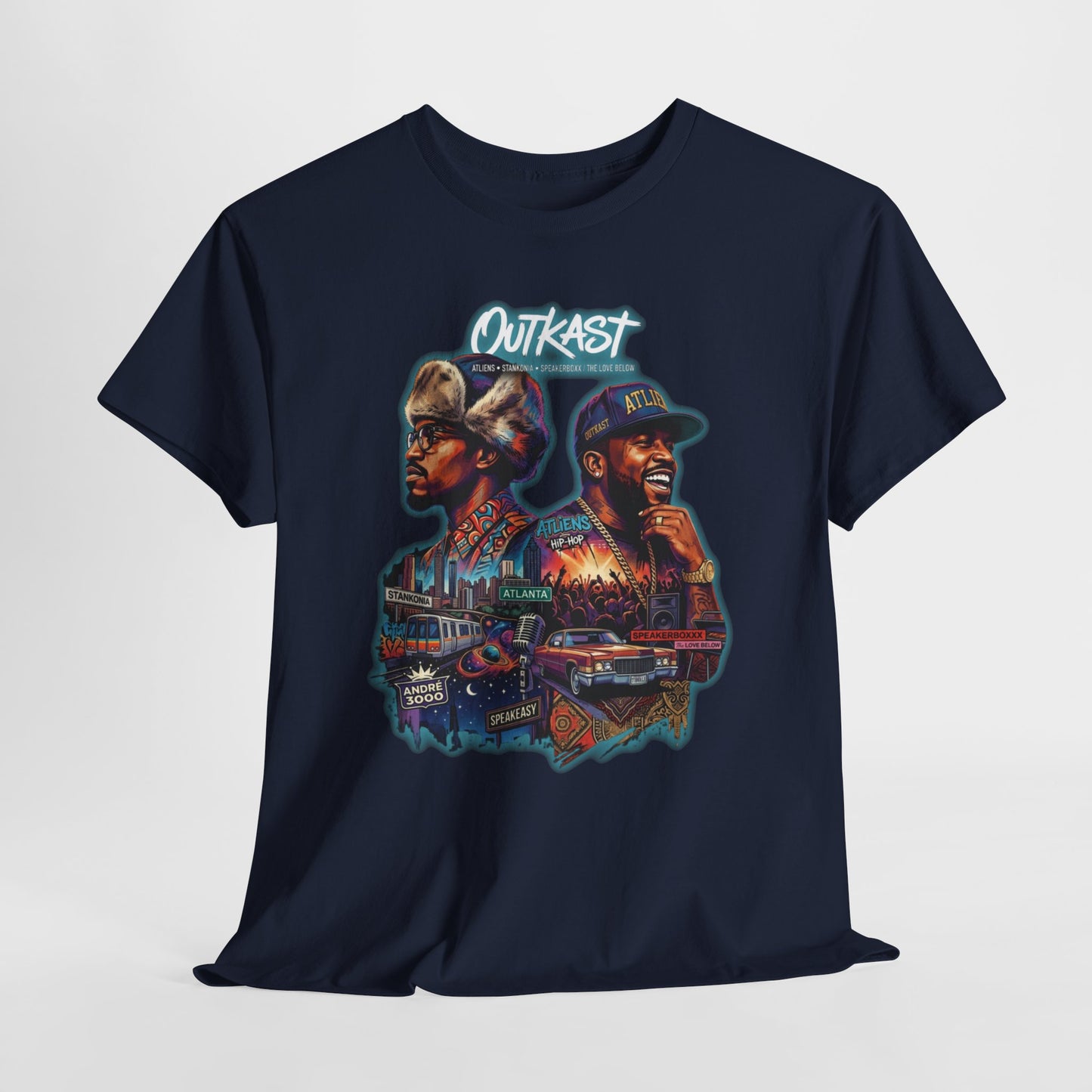 Outkast Hop Dual Portrait T‑Shirt — Vintage Rap Artist Graphic Tee