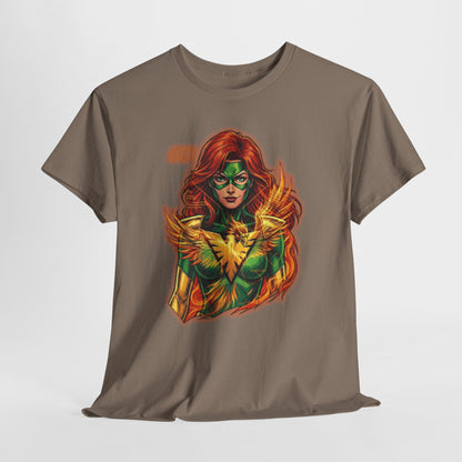 T-Shirt — Fiery Phoenix Superhero Graphic Tee (Jean Grey Inspired)