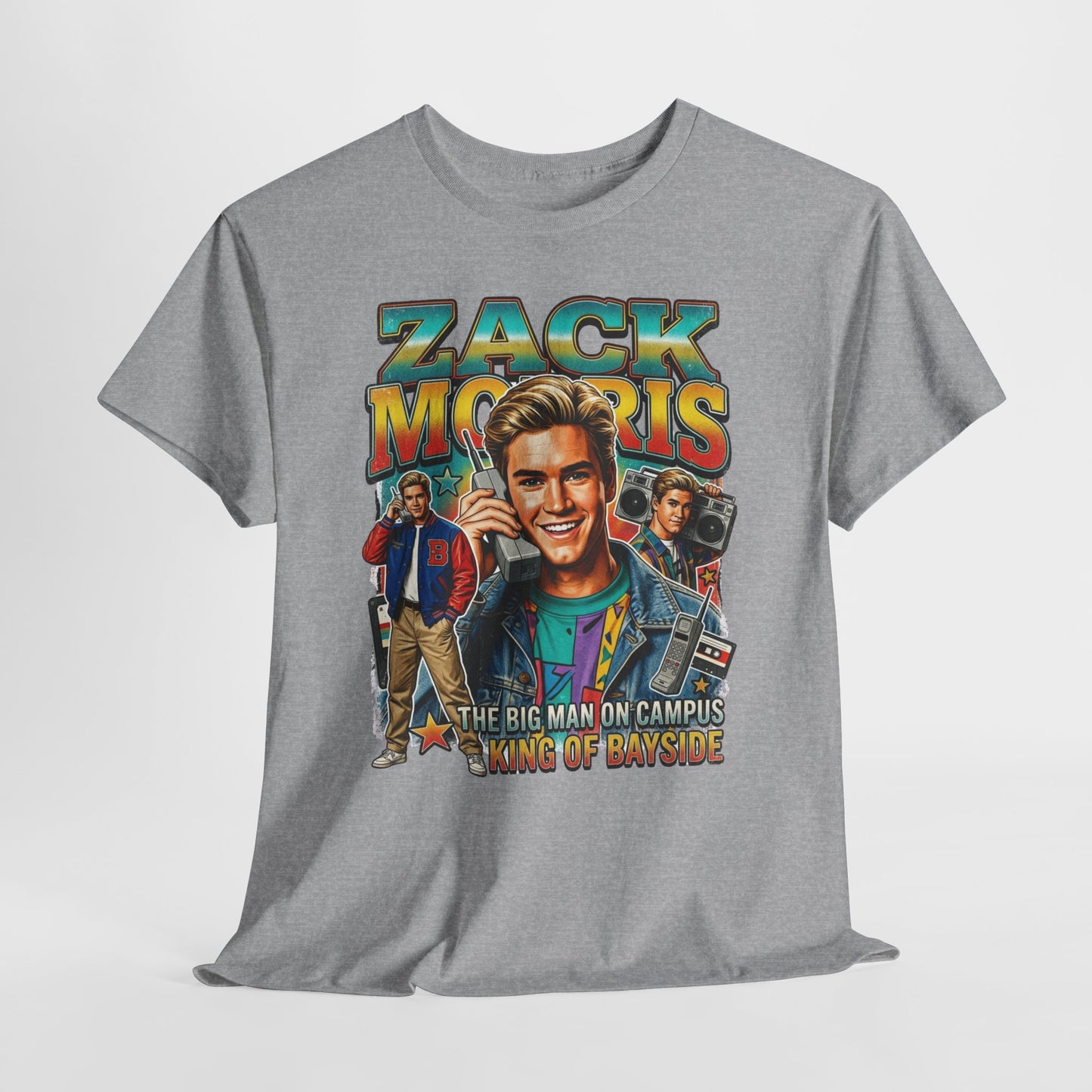 Zack Morris Retro TV Tee — 'The Big Man on Campus' Vintage 90s Graphic T-Shirt