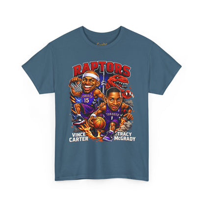 Raptors Basketball Tee — Vintage Cartoon Players Graphic Shirt