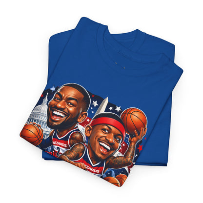 Wizards Basketball Vintage Player Caricature Tee – Wall & Ball Fan Shirt