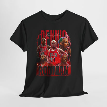 Dennis Rodman Unisex Heavy Cotton Tee - Retro Sports Graphic Tee