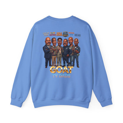 Crewneck Sweatshirt — 'GOAT' Icon Caricature Tribute Backprint