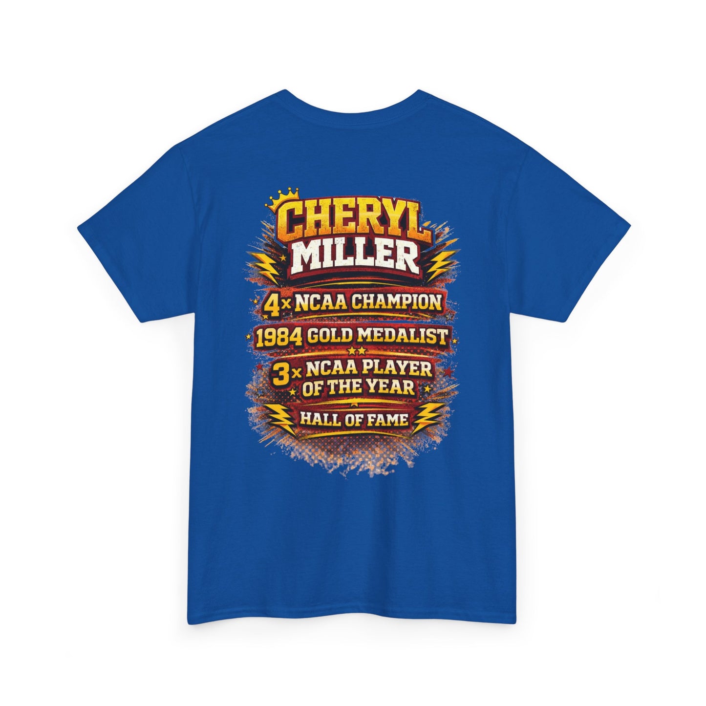Legendary Cheryl Miller Basketball T-Shirt — 4x NCAA Champion, 1984 Gold Medalist