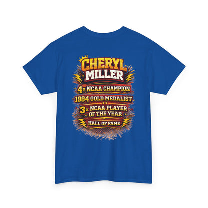 Legendary Cheryl Miller Basketball T-Shirt — 4x NCAA Champion, 1984 Gold Medalist