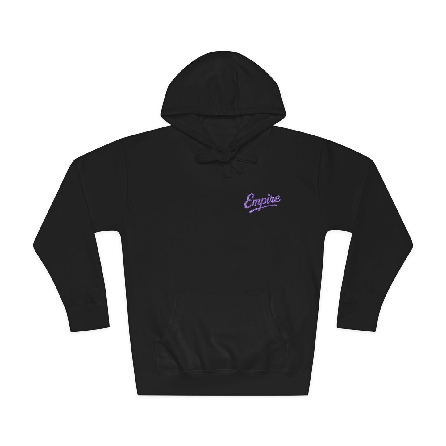 Empire Signature Embroidered Hoodie — Minimal Fleece with Purple 'Empire' Logo