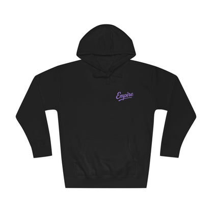 Empire Signature Embroidered Hoodie — Minimal Fleece with Purple 'Empire' Logo
