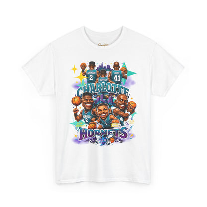 Charlotte Hornets Basketball T-Shirt — Team Player Caricature Tee