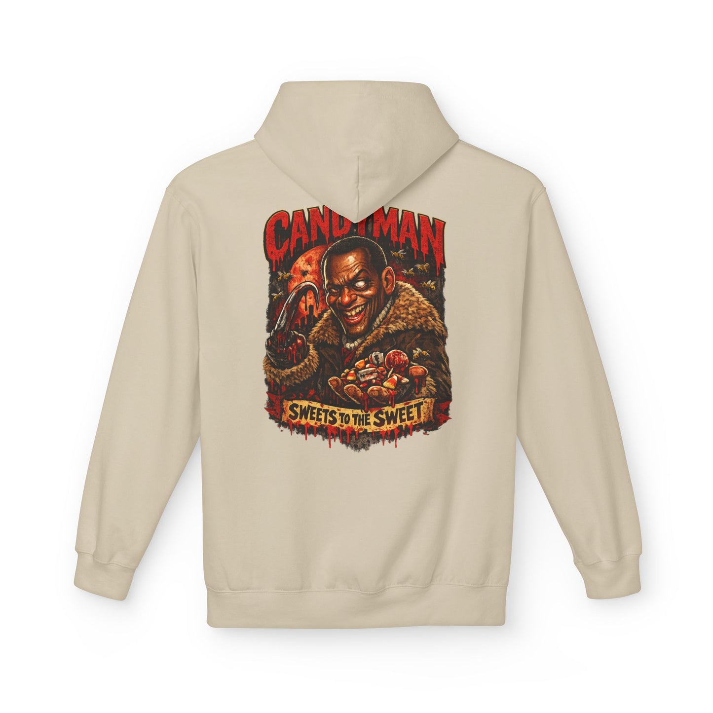 Horror Movie Candyman "Sweets to the Sweet" Retro Poster Midweight Softstyle Fleece Hoodie