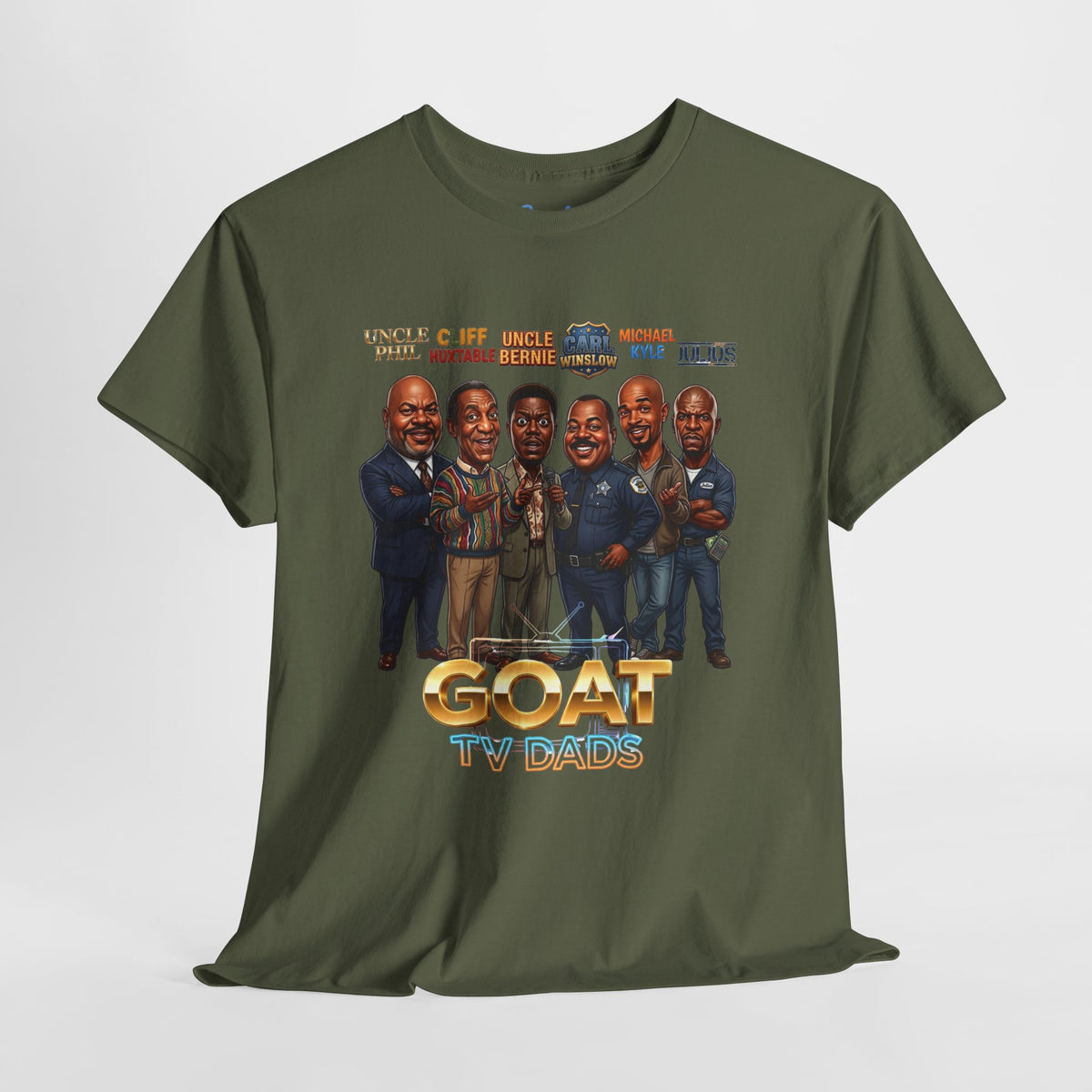 TV Legends Caricature T-Shirt — "GOAT TV Dads" Graphic Tee