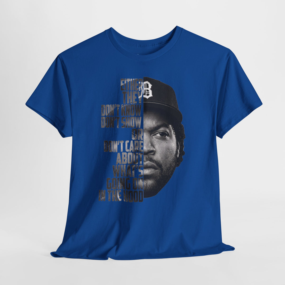 Boyz N The Hood Doughboy Half-Face Portrait with Bold Typography "Either They Don’t Know/Don’t Show"