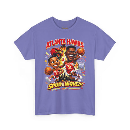 Atlanta Hawks 'Spud & Nique' Graphic Tee — Retro Basketball Fans Shirt