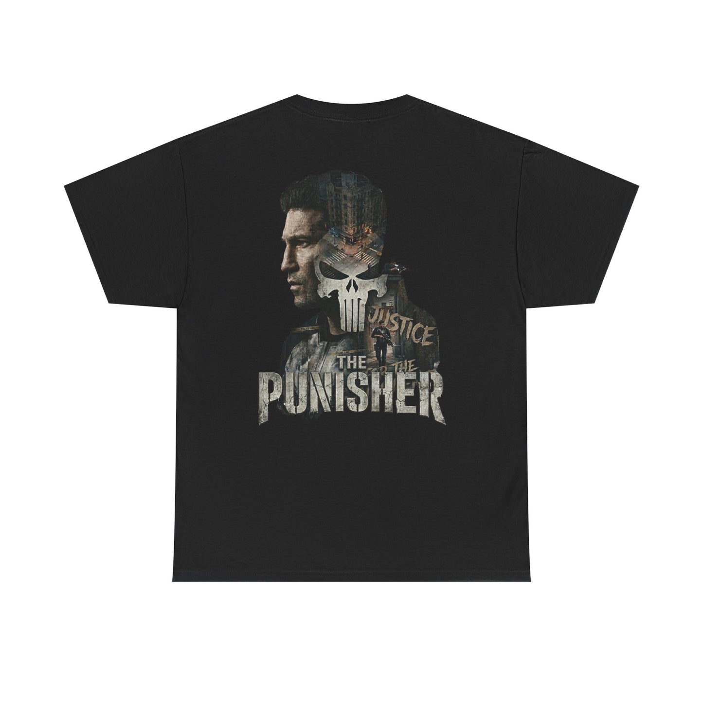 Punisher Graphic Tee — Skull Logo Front & The Punisher Portrait Back
