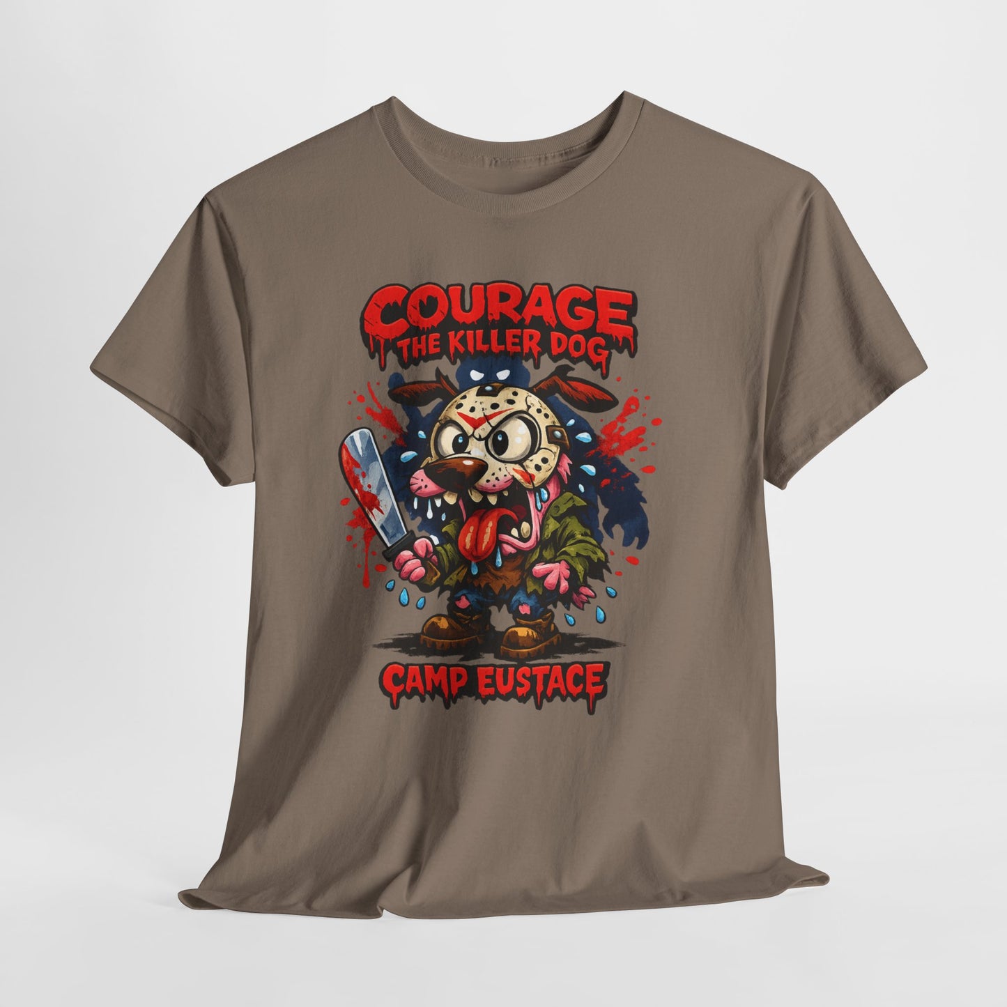 Horror Camp Graphic Tee — "Courage the Killer Dog" Camp Eustace Shirt