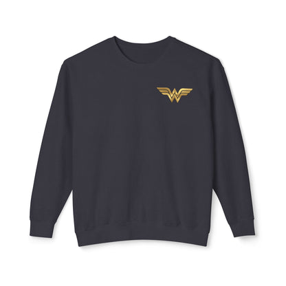 Wonder Woman Crewneck Sweatshirt — Retro Heroine Graphic Pullover