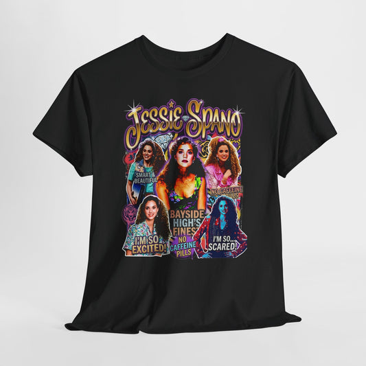Retro Collage Graphic Tee — Jessie Spano Vintage TV Quote Shirt
