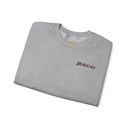 Bishop "Juice" Crewneck Sweatshirt — 'I Am Crazy But You Know What Else I Don’t Give a F**k' Graphic