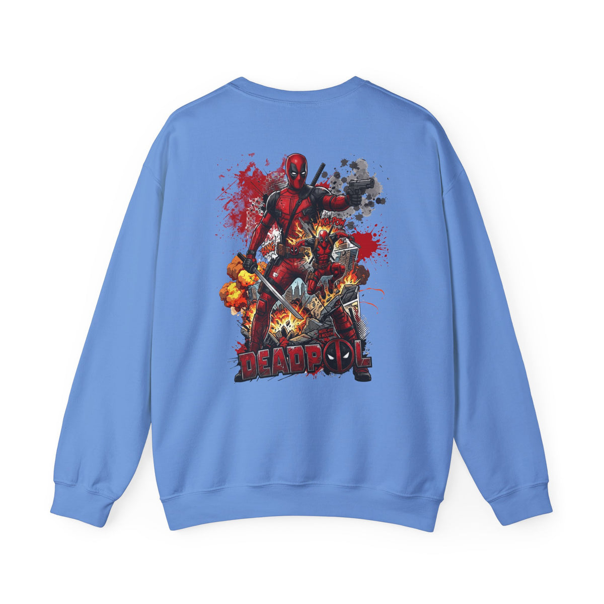 Deadpool Graphic Sweatshirt – Comic Superhero Crewneck