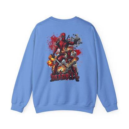 Deadpool Graphic Sweatshirt – Comic Superhero Crewneck