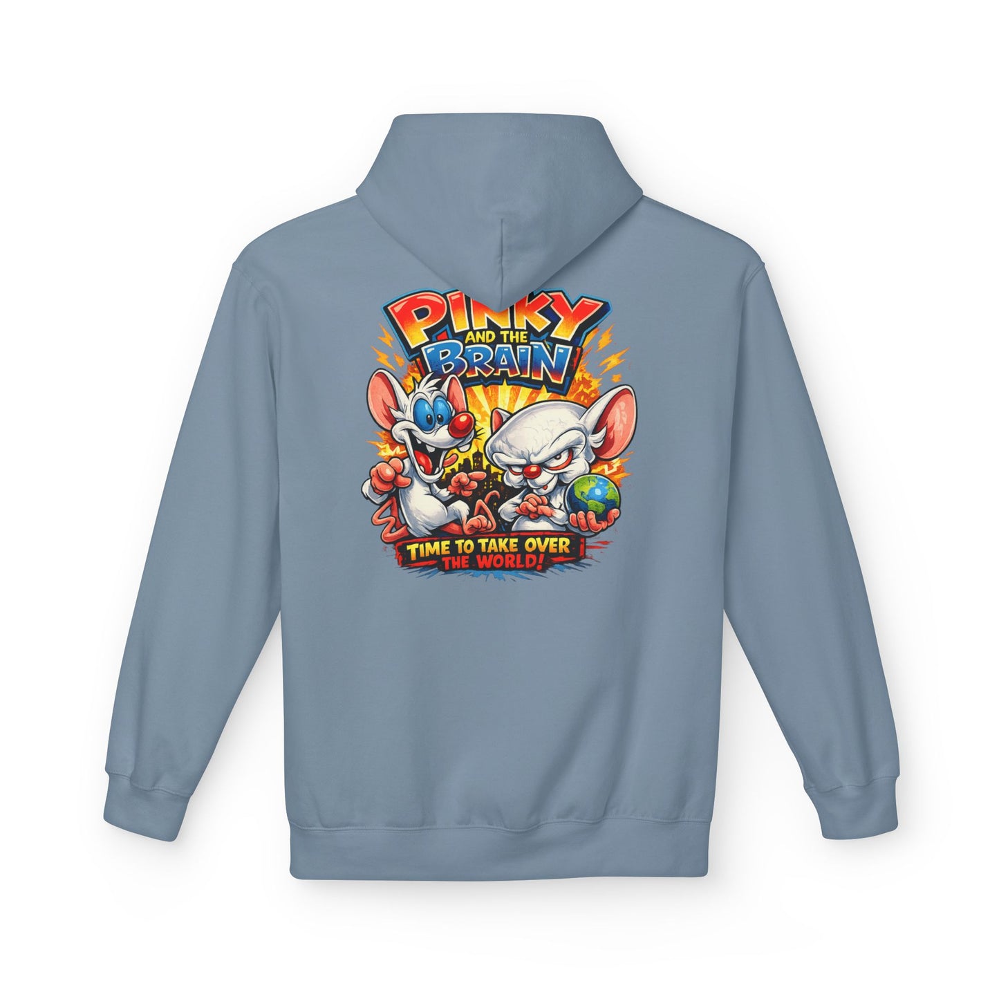 Pinky and the Brain "Time to Take Over the World" Midweight Softstyle Fleece Hoodie
