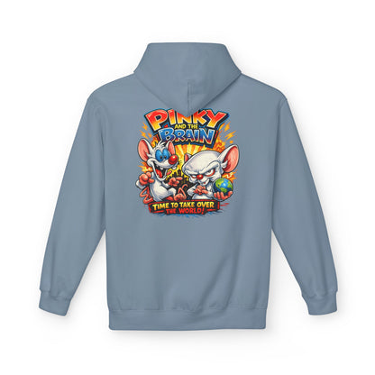 Pinky and the Brain "Time to Take Over the World" Midweight Softstyle Fleece Hoodie