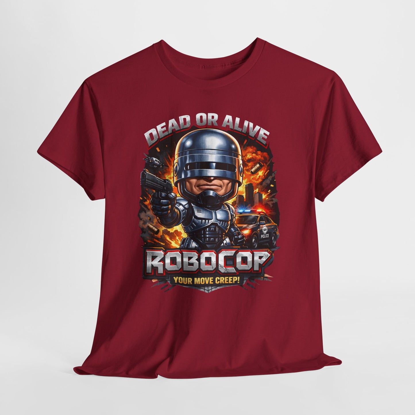 Robocop Graphic Tee — Retro Action Movie Shirt ("Your Move Creep")