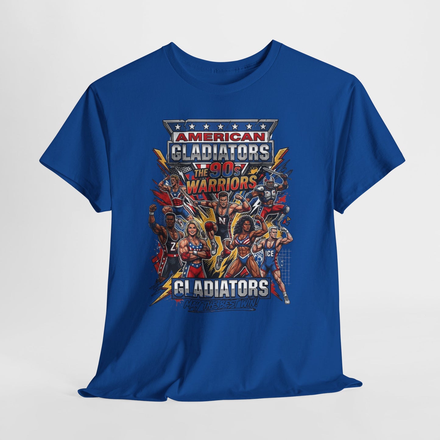 American Gladiators Retro Graphic Tee — Warriors Coliseum Design
