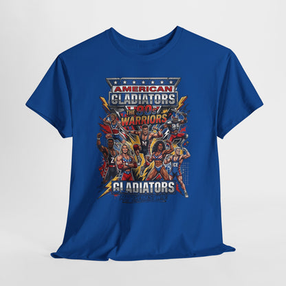 American Gladiators Retro Graphic Tee — Warriors Coliseum Design