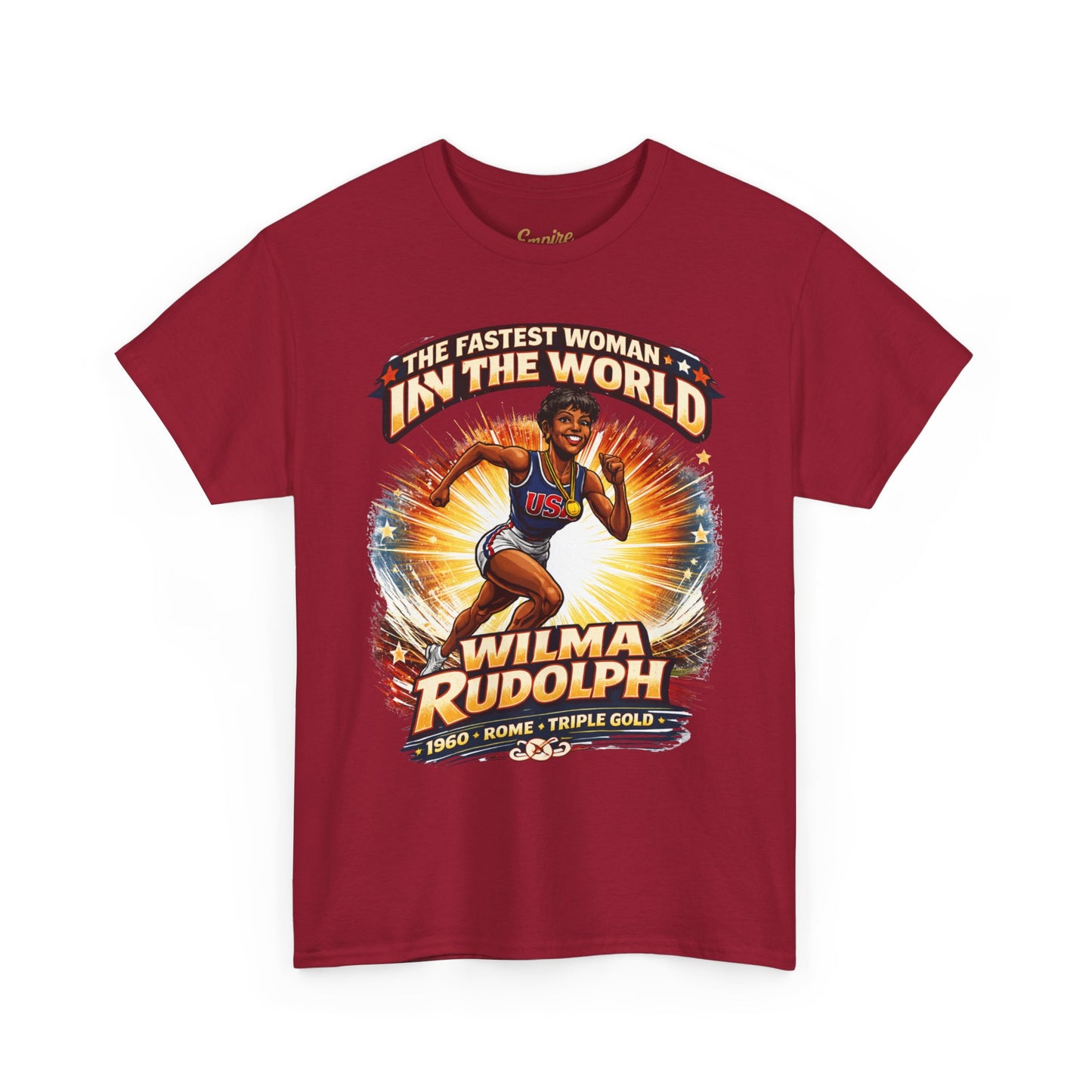 Wilma Rudolph “The Fastest Woman in the World” Graphic Tee – 1960 Rome Triple Gold Olympic Tribute Shirt